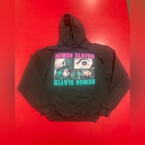 Demon Slayer Anime Black Pullover Hoodie Size Small